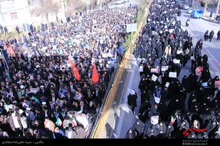 راهپیمایی مردم ولایی همدان در محکومیت اهانت&zwnj;های روز گذشته