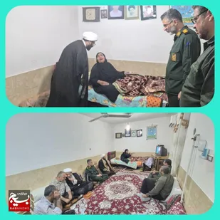 یاد و خاطره شهیدان زنده است: دیدار صمیمی فرمانده ناحیه با خانواده شهید بیگدلی