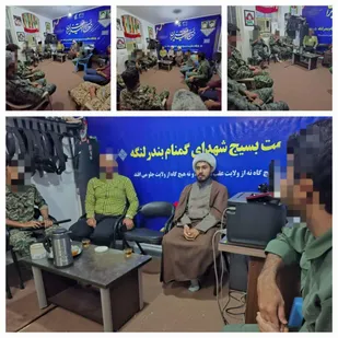 نشست صمیمی مسئول نمایندگی ولی&zwnj;فقیه در بسیج سپاه بندرلنگه با بسیجیان پایگاه شهدای گمنام