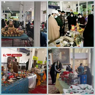 بازدید از غرفه محلی بسیجیان صندوق مردم یار حوزه عشایری/ تهیه و توزیع ۳۰ بسته معیشتی برای نیازمندان