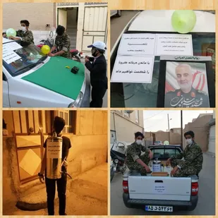 گندزدایی وضدعفونی کردن محله فیروزآباد میبد