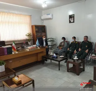 دیدار فرمانده سپاه خمینی شهر با دادستان و رییس دادگستری