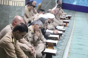 ختم قرآن در ارتش به یاد شهدای سپاه در کنسولگری ایران در دمشق