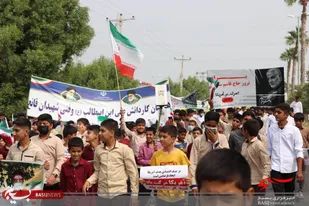 حضور و راهپیمایی باشکوه مردم ولایت مدار شهرستان فاریاب به مناسبت ۱۳آبان روز دانش آموز