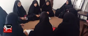 بازدید مسئول بسیج جامعه زنان استان و هیأت همراه از حوزه حضرت مریم س در شهر نصرت آباد