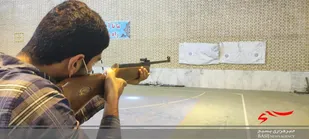 برگزاری مسابقه تیراندازی با تفنگ بادی بین پایگاههای تابعه حوزه مقاومت بسیج روح الله اهرم