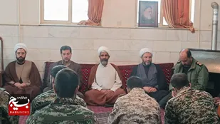 دیدار فرمانده ناحیه مقاومت بسیج آشتیان با امام جمعه این شهرستان&zwnj;