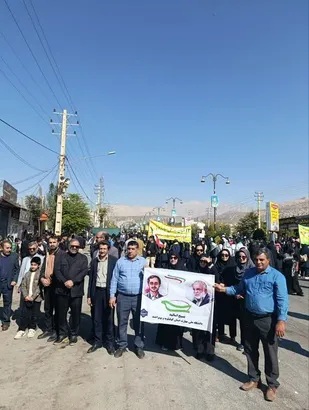 حضور اساتید بسیجی دانشگاه های مرکز استان در راهپیمایی ۱۳ آبان