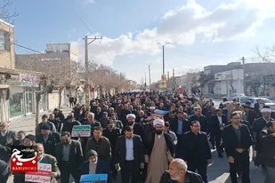حضور پرشور مردم فامنین در راهپیمایی &laquo;جمعه نصر&raquo;