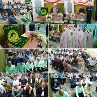 جشن ویژه دهه کرامت و میزبانی از پرچم حریم رضوی در محله قلعه نو کهنک پیشوا