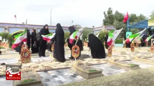 بازدید کاروان دانش آموزی راهیان نور شهرستان های قزوین و تاکستان از یادمان های عملیاتی جنوب کشور