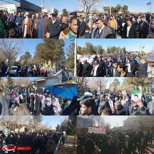 حضور حماسی و دشمن شکن گردان های امام حسین علیه السلام لشکر 14 امام حسین علیه السلام در راهپیمایی 22 بهمن