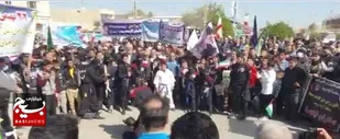 حضور پرشور ورزشکاران در راهپیمایی ۲۲ بهمن