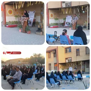 برگزاری مراسم شب شعر دانش&zwnj;آموزی به مناسبت هفته دفاع مقدس در مدرسه دخترانه بعثت شهرستان رودان