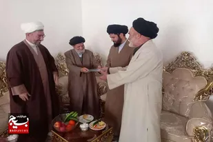بازدید مسئول نمایندگی ولی فقیه در سپاه انصارالحسین(ع) همدان از روحانی وابسته