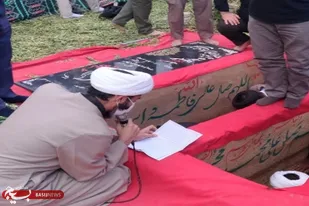 تشییع پیکر مطهر دو شهید گمنام در شهرستان خفر