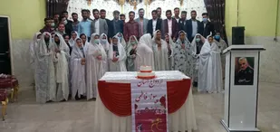 مراسم پیوند فاطمی ۲۶ زوج در شهرستان ارزوئیه