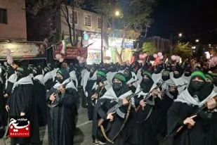 رزمایش شبانه &laquo;دختران جان&zwnj;فدای ایران&raquo; در پنجاه&zwnj;و&zwnj;دومین اجتماع بزرگ مردمی نهاوند