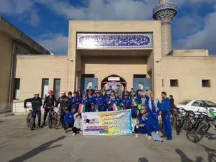 کاروان دوچرخه سواری ورزش بسیج در رکاب علمدار راهی کرمان شد