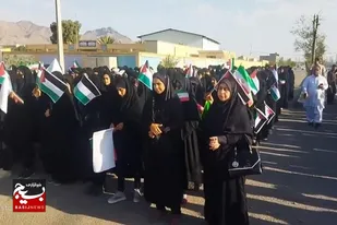 حمایت دانش آموزان مهرستان از مردم مظلوم فلسطین