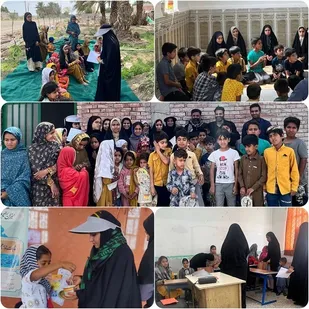 حضور گروه جهادی خواهران دانشجویی در روستاهای کهنوج
