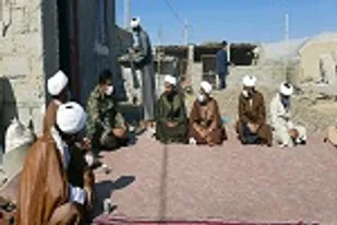 دیدار روحانیون با فرمانده سپاه شهرستان هیرمند به مناسبت هفته بسیج