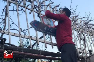 برگزاری آیین نصب پلاک افتخار شهید علیرضا افضلی با حضور مسئولان و بسیجیان&nbsp;