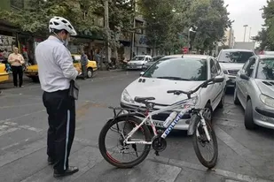 پلیس دوچرخه&zwnj;سوار در خیابان&zwnj;های تهران