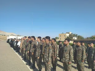 صبحگاه مشترک و رژه خودرویی در ماهنشان برگزار شد