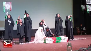 همزمان با گرامیداشت هفته دفاع مقدس یادواره شهدای هنرمند در کاشمر برگزار شد+عکس