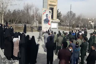 آیین غبارروبی و عطرافشانی مزار مطهر شهید &laquo;قهاری&zwnj;سعید&raquo;
