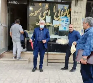 بازدید و سرکشی مسئول بسیج اصناف و بازرسان جهاد کشاورزی و اتاق اصناف از نانوایی های پیشوا
