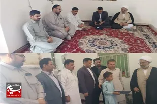 دیدار با خانواده شهید خالدقادری به مناسبت هفته دولت در ایرانشهر