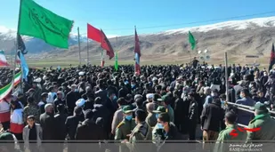 تشییع پیکر شهدای گمنام در شهرستان خانمیرزا