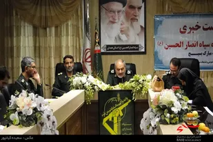 نشست خبری فرمانده سپاه انصارالحسین(ع) همدان به&zwnj;مناسبت هفته بسیج