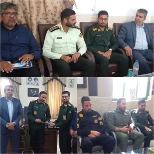 دیدار فرمانده حوزه مقاومت بسیج مقداد با همراهی بخشدار جناح با پرسنل نیروی انتظامی به مناسبت هفته فراجا