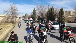 خلق حماسه راهپیمایی ۲۲ بهمن در اشکذر به صورت موتوری و خودرویی