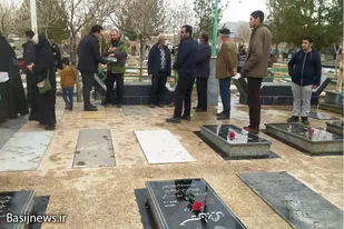 تجدید میثاق بسیجیان حسین آباد ناظم ملایر با شهدا