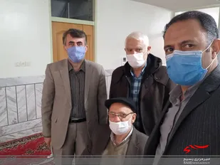 دیدار مسئول بسیج ورزشکاران خمینی شهر با جانباز دفاع مقدس