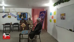 دیدار مسئول نمایندگی ولی فقیه در سپاه حضرت ولیعصر (عج)خوزستان با طلبه های حوزه علمیه خواهران گتوند