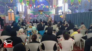 جشن عید غدیر متفاوت با کودکان بهزیستی در اردوی درون مسجدی توسط خواهران بسیجی اهوازی