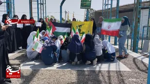 تجدید بیعت دانش آموزان بسيجی با آرمان های شهدا