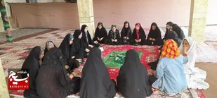 برپایی سفره صلوات در روستای مسن