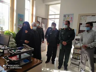 بازدید فرمانده سپاه الغدیر از مرکز واکسیناسیون در روستای مبارکه بافق