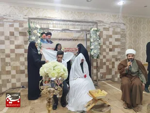 جشن ازدواج ۲۵ زوج جوان جیرفتی به مناسبت میلاد حضرت فاطمه زهرا(س)