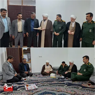 فرمانده ناحیه مقاومت بسیج گتوند با جانباز سرافراز عبدالرضا صالحی دیدار کرد