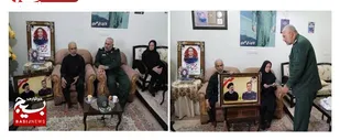 دیدار فرمانده سپاه قمربنی هاشم(ع) با خانواده شهید خدمت