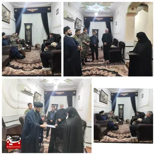 دیدار و تجلیل فرمانده حوزه شهید سلامی از خانواده شهید فراجا
