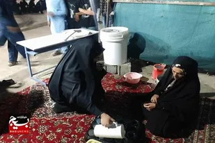 میزبانی بسیجیان از اهالی کوی شهید گمنام