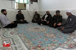دیدار مسئولان سپاه کنگان با امام جمعه اهل سنّت سیراف